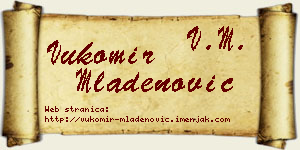 Vukomir Mladenović vizit kartica